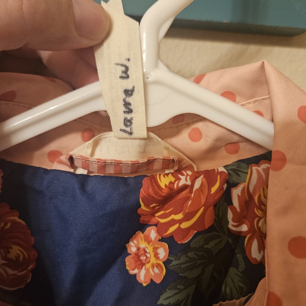 Matilda Jane Blue Floral Trench Coat - Picture 4 of 4